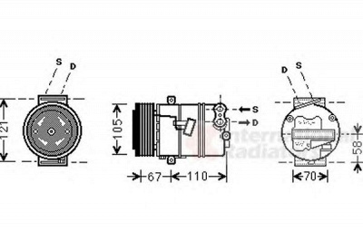 VAN WEZEL 3700k494 -  Компрессор, кондиционер